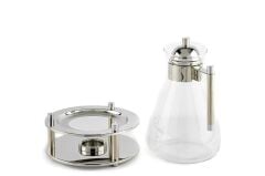 Perle Çelik Isıtıcılı Çay Seti 18x29cm