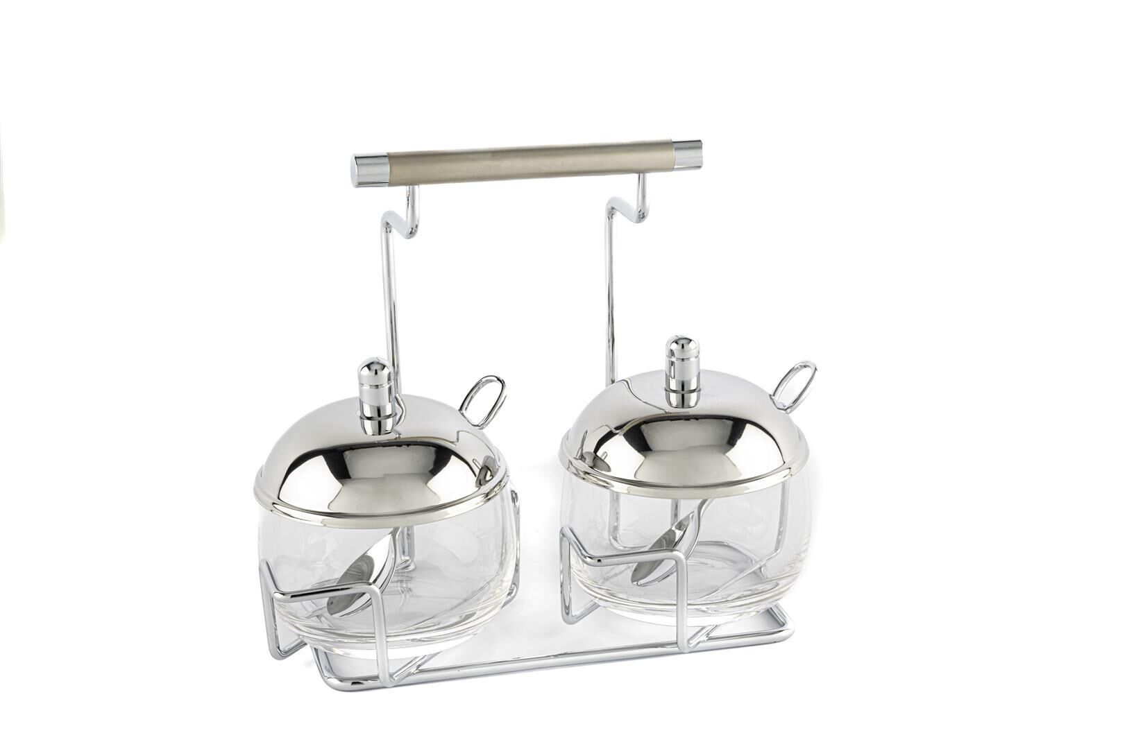 Perle Çelik Standlı 2li Reçellik Seti 21x12x18c