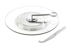Cam Peynir Servis Tabağı Seti 31x20cm