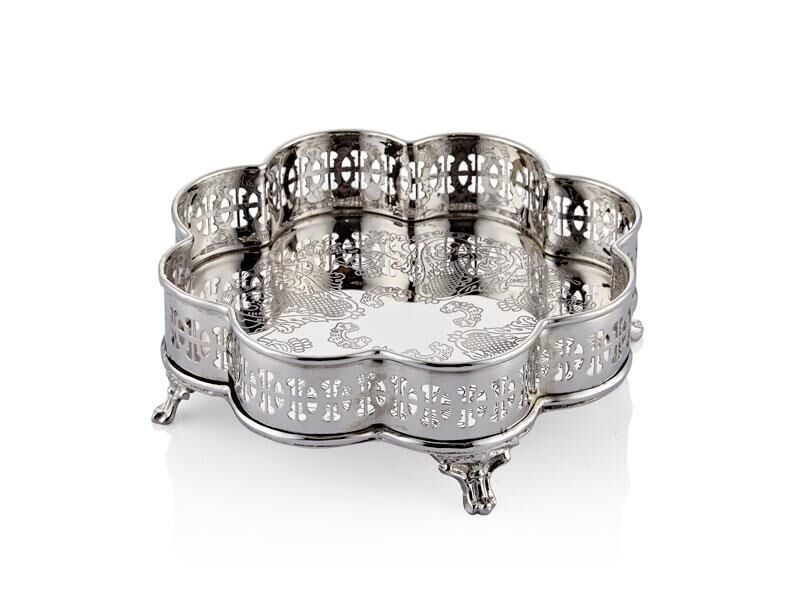 Jaali Engrave Yuvarlak Tepsi 19,5x19,5x6 Cm