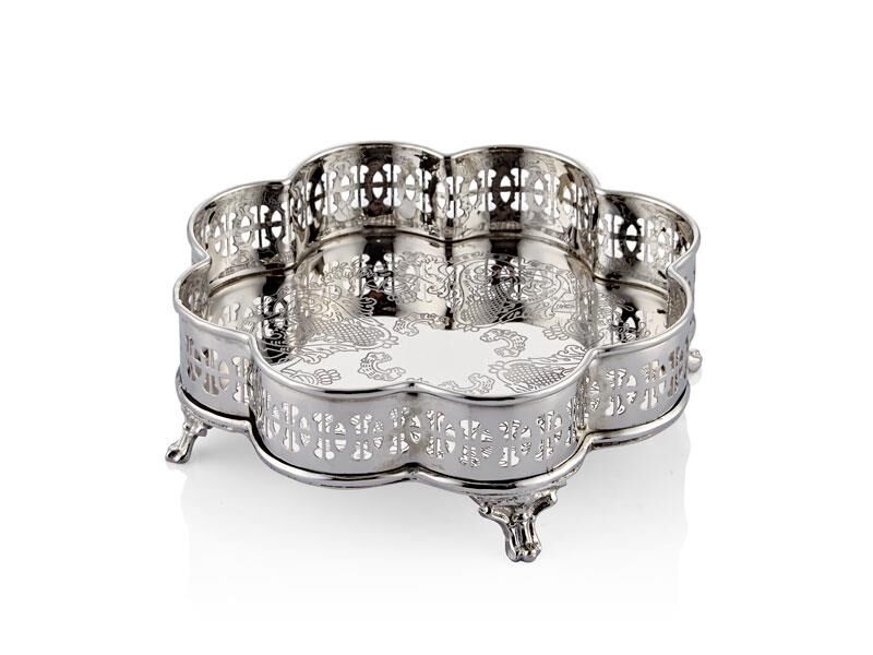 Jaali Engrave Yuvarlak Tepsi 19,5x19,5x6 Cm