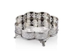 Jaali Engrave Yuvarlak Tepsi 19,5x19,5x6 Cm