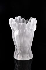 Buzlu Cam Vazo 22x22x32cm