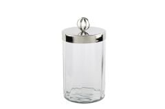 Gümüş Kapaklı Cam Kavanoz 13x20cm