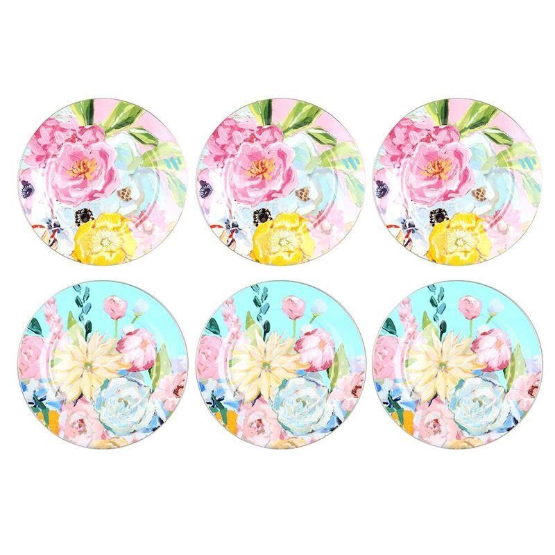 Peony Bone 6li 20cm Servis Tabağı Seti