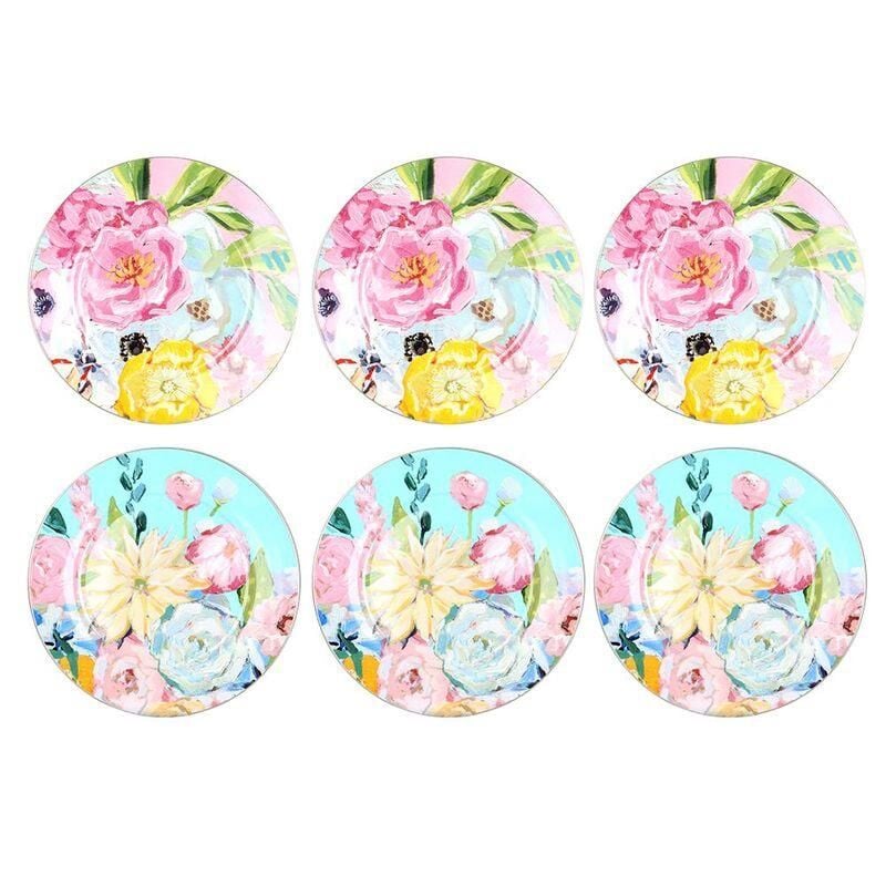 Peony Bone 6li 20cm Servis Tabağı Seti