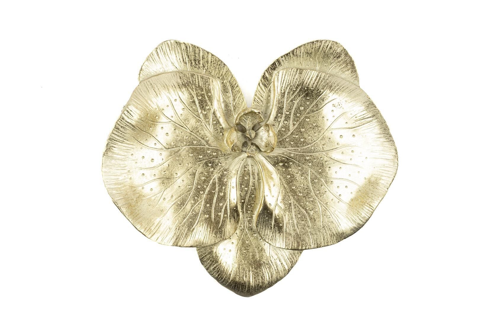 Dekoraif Altın Orkide Duvar Dekor 40x7x37 cm