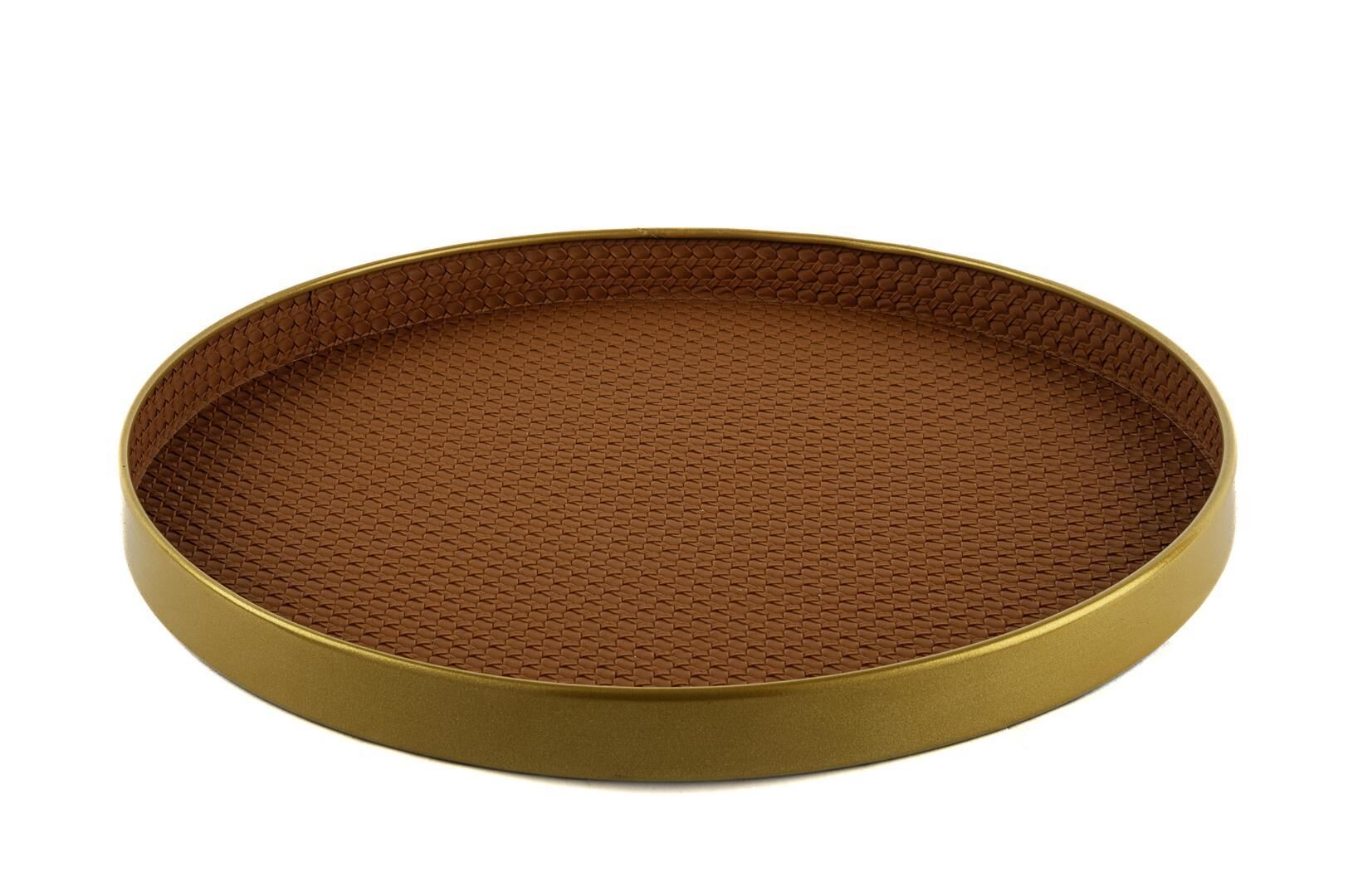 Flame Yuvarlak Ahşap Tepsi 36x3cm