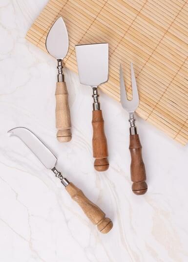 Woody Peynir Servis Takımı 4 Parça