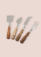 Woody Peynir Servis Takımı 4 Parça