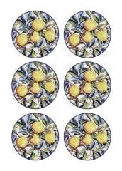 Odore Di Limone Pasta Tabağı 6lı Set 19 cm