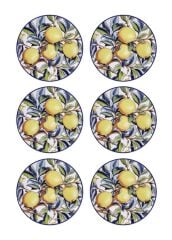Odore Di Limone Pasta Tabağı 6lı Set 19 cm