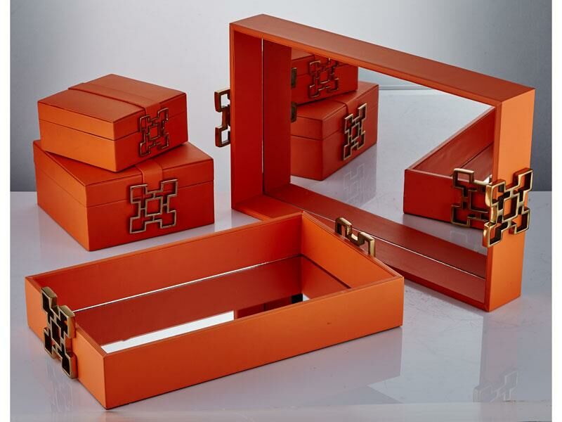 Orange Rexene Set 51x30,5x7,5 Cm 43x25,5x7 Cm21,5x21,5x11,5 Cm 16x16x7,5 Cm