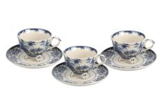 Florantine 6lı Ayaklı Çay Fincanı Seti Mavi