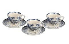 Florantine 6lı Ayaklı Çay Fincanı Seti Mavi