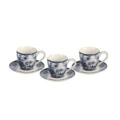 Florantine 6lı Kahve Fincanı Seti Mavi