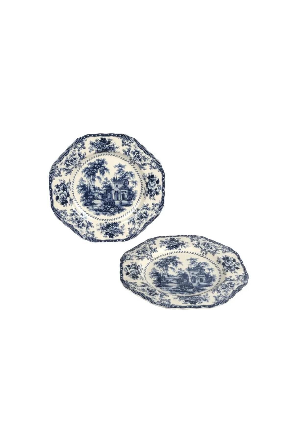 Florantine 6lı Tabak Seti 27cm Mavi