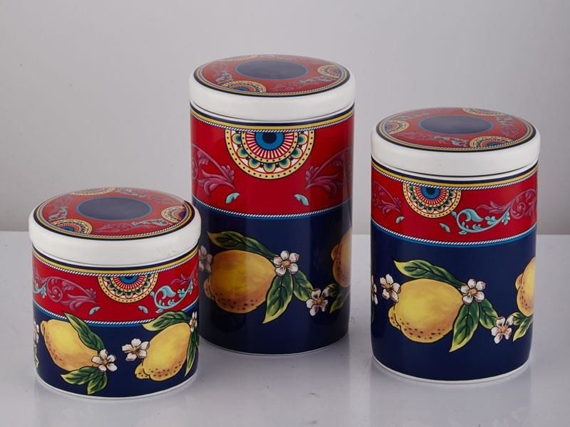 Citrus 3lü Kavanoz Seti 16cm 13,8cm 10cm