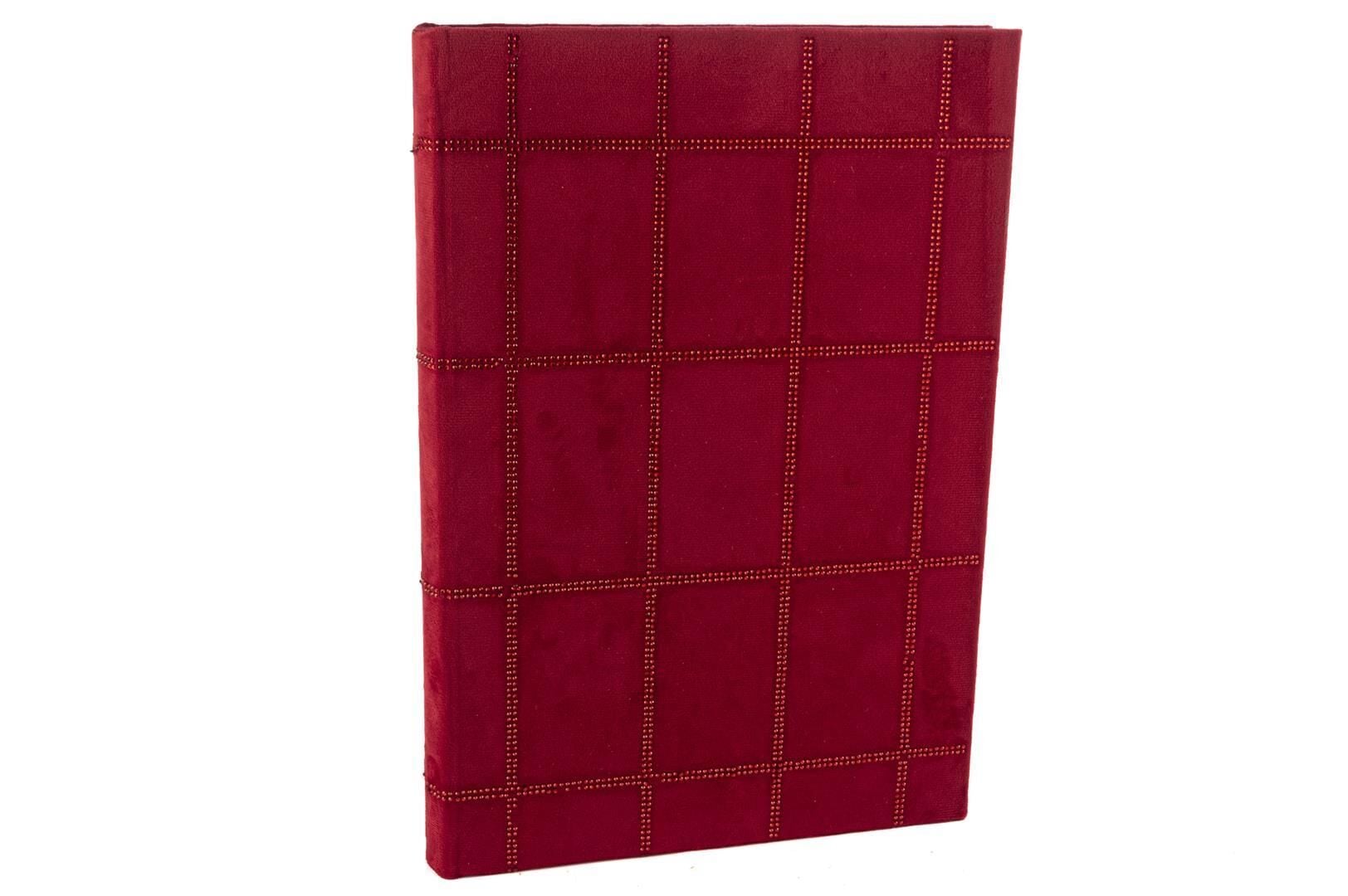Kırmızı Velvet Kitap Kutu 35x24x3cm