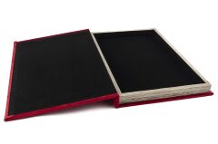 Kırmızı Velvet Kitap Kutu 35x24x3cm