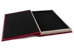 Kırmızı Velvet Kitap Kutu 35x24x3cm
