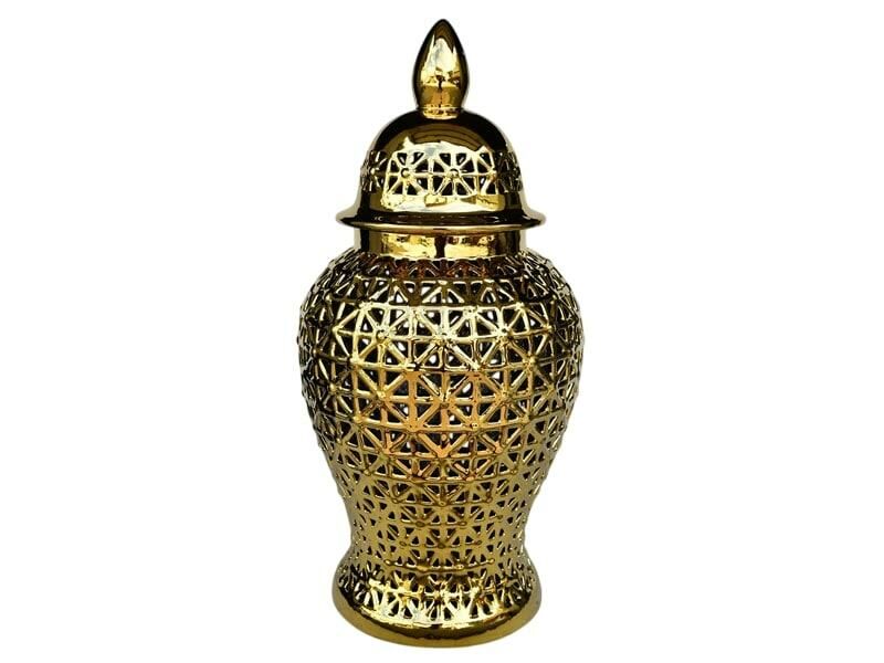 Delikli Desen Gold Büyük Küp 40x40x86 Cm