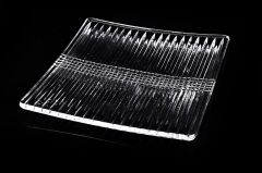 Kare 2li Cam Servis Tabak 28x28x2cm