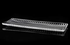 Büyük Dikdörtgen 2li Cam Servis Tabak 42x15x2cm