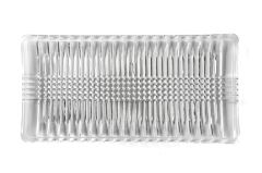 Dikdörtgen 2li Cam Servis Tabağı 28x14x2cm
