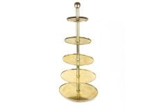 Gold Oval Katlı Dekor 163 Cm