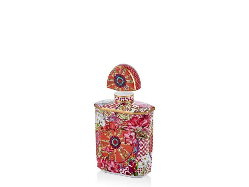 Lilyum Desenli 375ml Large Parfüm Şişesi 10x6x19 Cm