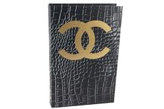 Siyah Gold Alligator Kitap Kutu 30x20x5cm