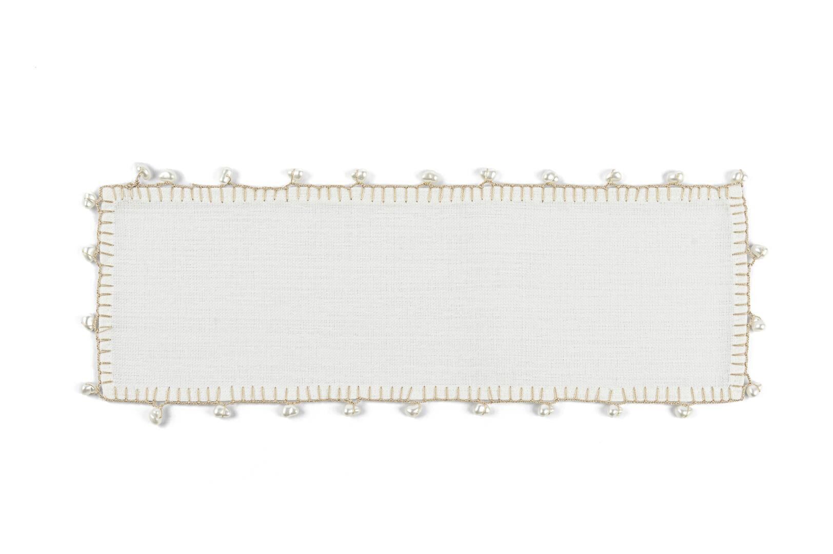 Perla Beyaz Tepsi Örtüsü 33x11