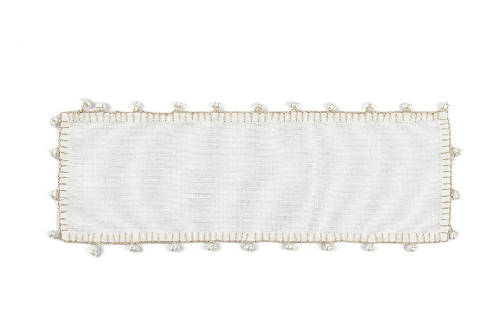 Perla Beyaz Tepsi Örtüsü 33x11