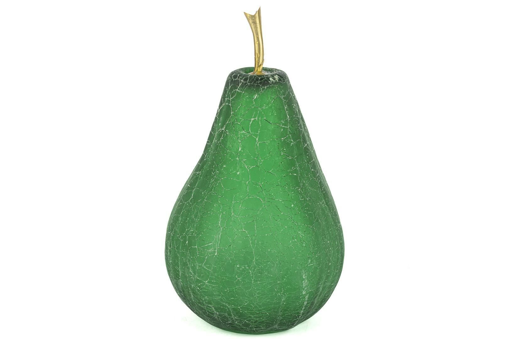 Yeşil Armut Cam Obje 17x31cm