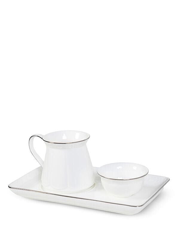 Wanelli Tiffany Platin Kahve Seti 3 Parça