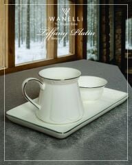 Wanelli Tiffany Platin Kahve Seti 3 Parça