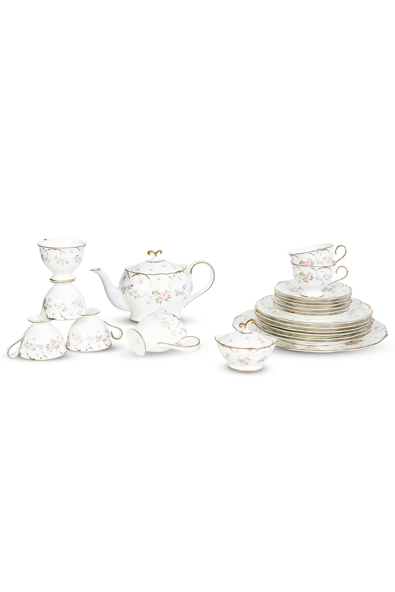 Wanelli Tiffany Flowers 24 Parça Çay Seti