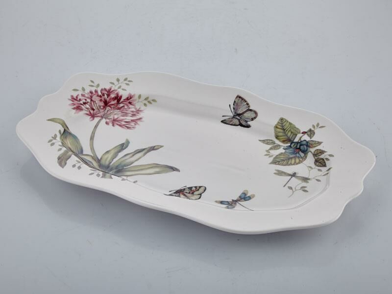 Butterfly Serie Large Oval Plate 35 Cm