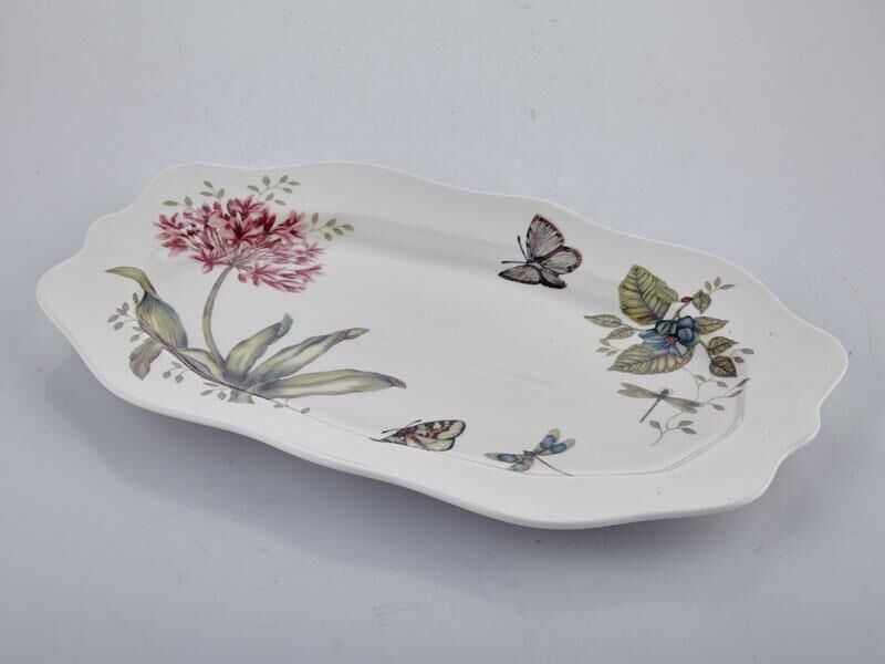 Butterfly Serie Large Oval Plate 35 Cm