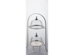 Kek Standı Yuvarlak Kapaklı 2 Katlı 27x22,5x45,5 Cm