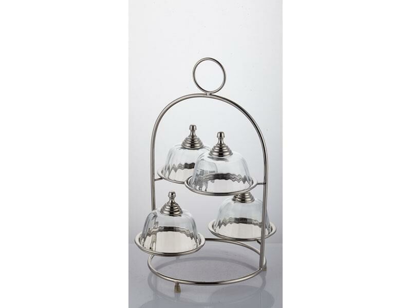 Kek Standı Kapaklı Yuvarlak 4lu 31x28,5x42 Cm