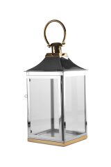 Paslanmaz Çelik Krom/Gold Fener 58x28x28 cm