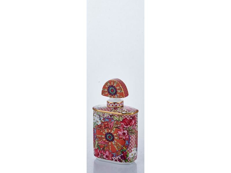 Lilyum Desenli 240ml Medium Parfüm Şişesi 9x5x16 Cm