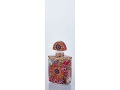 Lilyum Desenli 240ml Medium Parfüm Şişesi 9x5x16 Cm