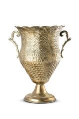 Antik Gold Metal Yer Vazosu 69*55 cm Ø41cm