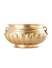 Gold Metal Büyük Saksı 40x24 cm Ø33cm