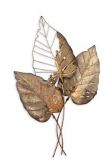 Gold Metal Yaprak Pano 110x65 cm