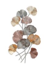 Renkli Metal Ginkgo Yaprağı Pano 85x50cm