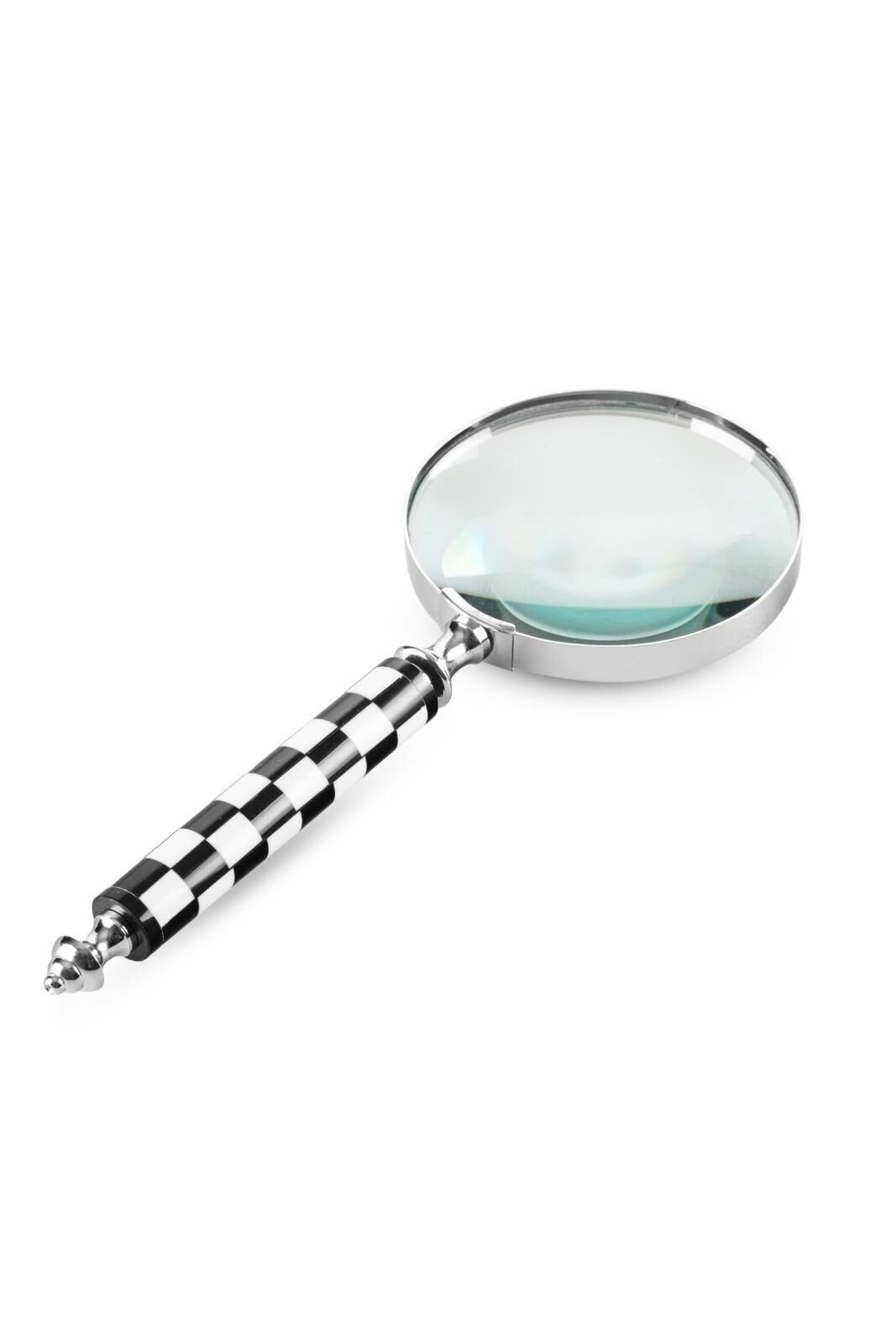 Damalı Büyüteç Gümüş 25 cm